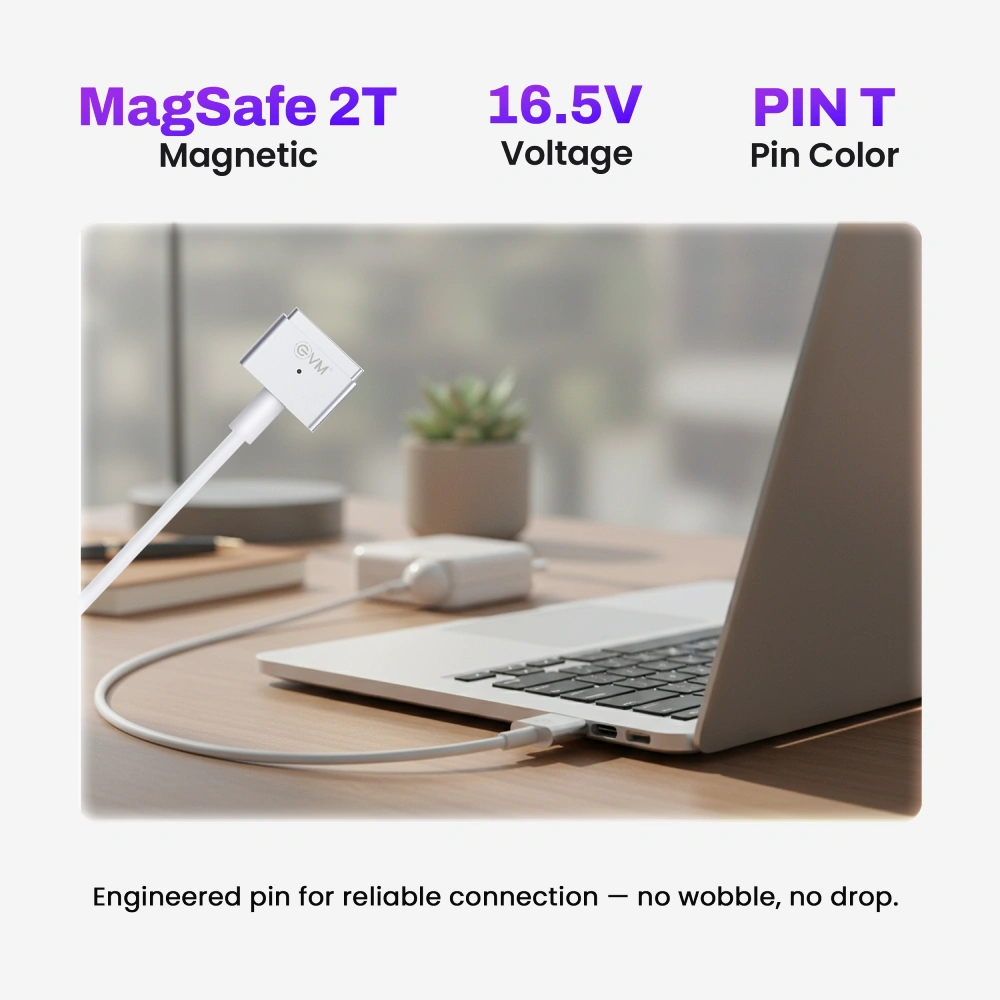 EVM Laptop Adapter Compatible For Apple 60w 16.5v | 3.65a | Magsafe 2 view 5